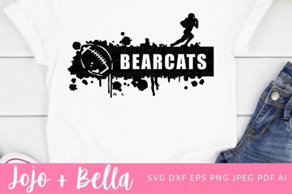 Bearcats SVG, Football SVG, Splatter SVG
