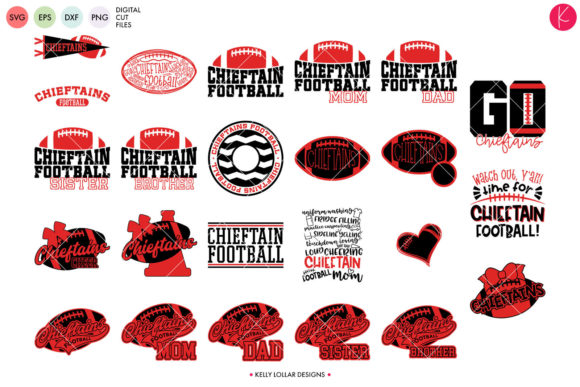Chieftains Football Bundle: Graphics for School Crafts