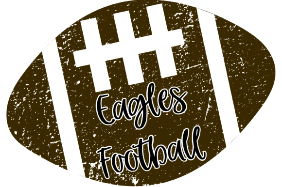 Eagles Distressed Football Cutting Files: Graphics for Crafts & Brand Projects