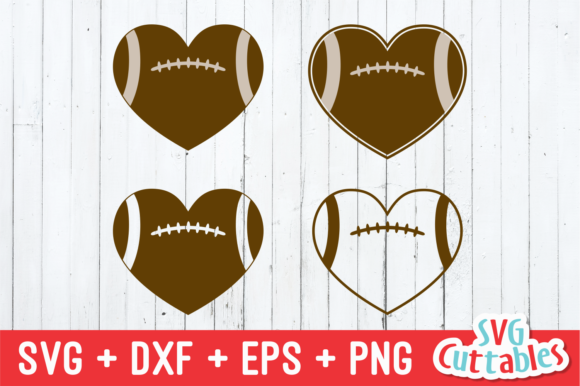 Football Hearts: Graphics for Crafts & Creative Brands