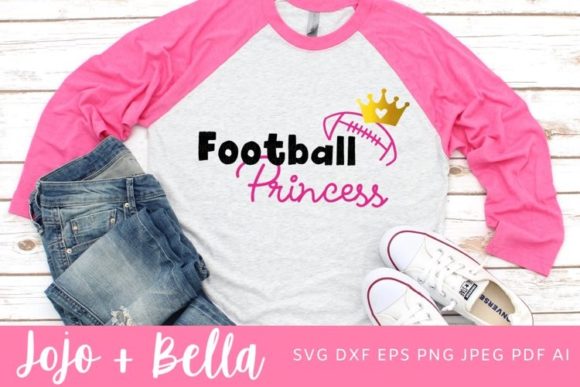 Football Princess SVG Graphics for Crafts