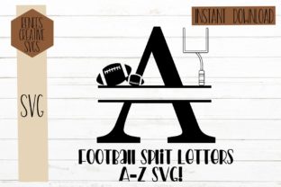 Football Split Letters Graphics for Crafts