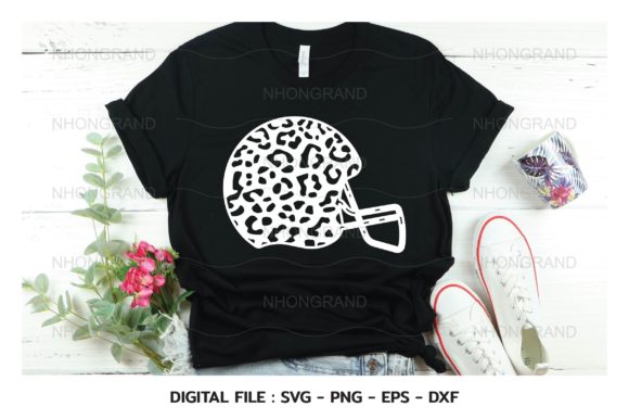 Leopard American Football Helmet SVG