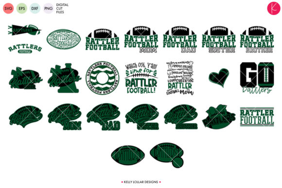 Rattlers Football Bundle: Graphics & Crafts